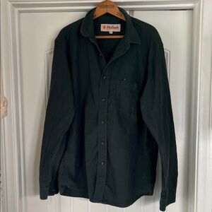 Mollusk California One Pocket Button Down In Forest Green Flannel Cotton XL